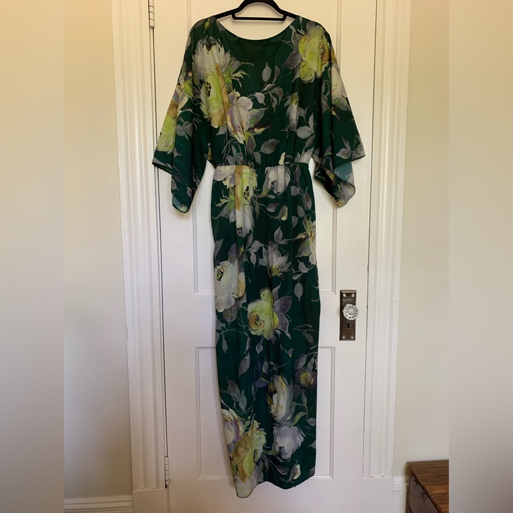 ASOS Floral Green Maxi Dress